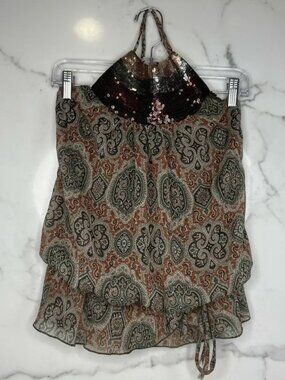 Sushi Flower neck tie blouse